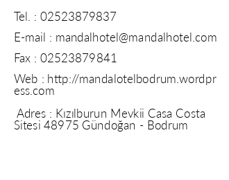 Mandal Hotel iletiim bilgileri